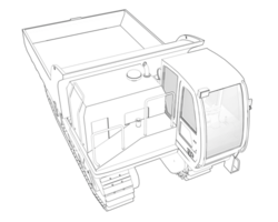 rastejante isolado em fundo. 3d Renderização - ilustração png