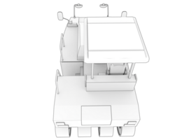 compactador aislado en antecedentes. 3d representación - ilustración png