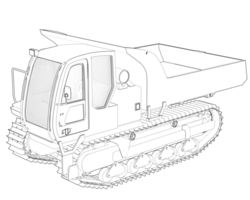 crawler isolerat på bakgrund. 3d tolkning - illustration png