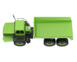 Articulated dump truck isolated on background. 3d rendering - illustration png