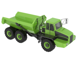 Articulated dump truck isolated on background. 3d rendering - illustration png