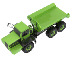 Articulated dump truck isolated on background. 3d rendering - illustration png