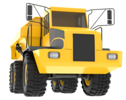 Articulated dump truck isolated on background. 3d rendering - illustration png