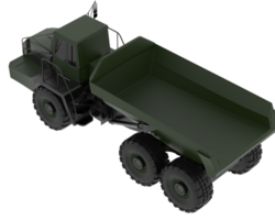 Articulated dump truck isolated on background. 3d rendering - illustration png