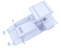 compactador aislado en antecedentes. 3d representación - ilustración png