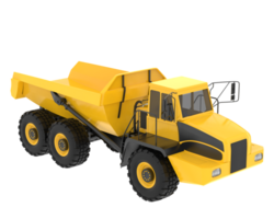 Articulated dump truck isolated on background. 3d rendering - illustration png