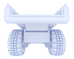 articulé déverser un camion isolé sur Contexte. 3d le rendu - illustration png