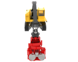 Tree cutting machine isolated on background. 3d rendering - illustration png