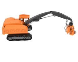 Tree cutting machine isolated on background. 3d rendering - illustration png
