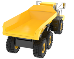 Articulated dump truck isolated on background. 3d rendering - illustration png