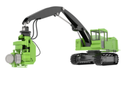 Tree cutting machine isolated on background. 3d rendering - illustration png