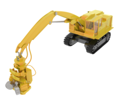 Tree cutting machine isolated on background. 3d rendering - illustration png