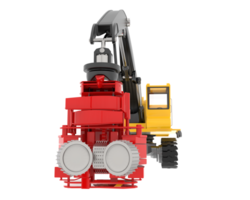 Tree cutting machine isolated on background. 3d rendering - illustration png
