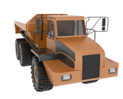 Articulated dump truck isolated on background. 3d rendering - illustration png