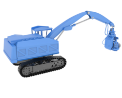 Tree cutting machine isolated on background. 3d rendering - illustration png