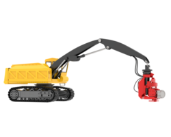 Tree cutting machine isolated on background. 3d rendering - illustration png