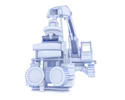 Tree cutting machine isolated on background. 3d rendering - illustration png