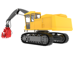 Tree cutting machine isolated on background. 3d rendering - illustration png