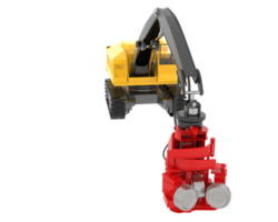 Tree cutting machine isolated on background. 3d rendering - illustration png