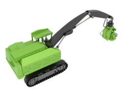 Tree cutting machine isolated on background. 3d rendering - illustration png