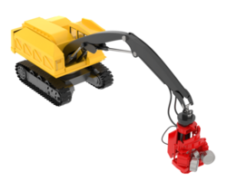 Tree cutting machine isolated on background. 3d rendering - illustration png