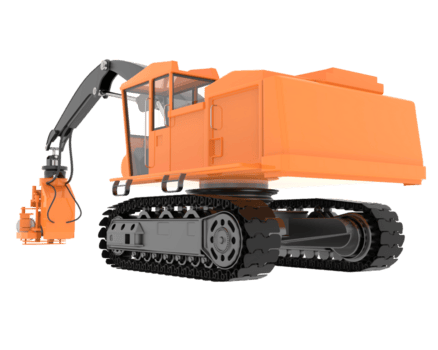 albero taglio macchina isolato su sfondo. 3d interpretazione - illustrazione png