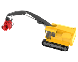 Tree cutting machine isolated on background. 3d rendering - illustration png