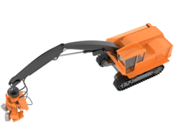 Tree cutting machine isolated on background. 3d rendering - illustration png