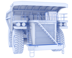 Mining truck isolated on background. 3d rendering - illustration png