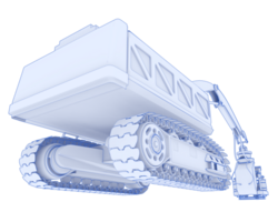 Tree cutting machine isolated on background. 3d rendering - illustration png