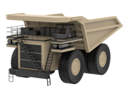 Mining truck isolated on background. 3d rendering - illustration png