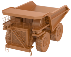 Mining truck isolated on background. 3d rendering - illustration png