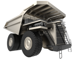 Mining truck isolated on background. 3d rendering - illustration png