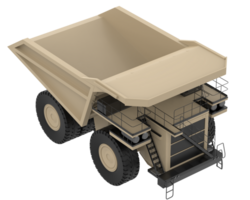 Mining truck isolated on background. 3d rendering - illustration png