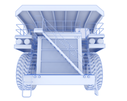 Mining truck isolated on background. 3d rendering - illustration png