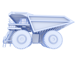 Bergbau LKW isoliert auf Hintergrund. 3d Rendern - - Illustration png