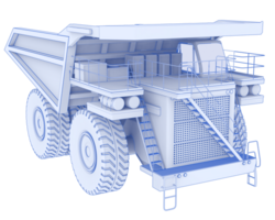 Mining truck isolated on background. 3d rendering - illustration png