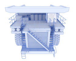 Mining truck isolated on background. 3d rendering - illustration png