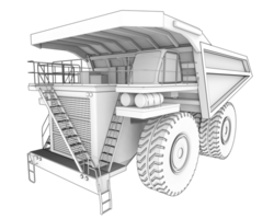 mijnbouw vrachtauto geïsoleerd Aan achtergrond. 3d renderen - illustratie png