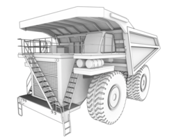 estrazione camion isolato su sfondo. 3d interpretazione - illustrazione png