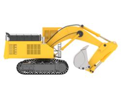 Excavator isolated on background. 3d rendering - illustration png