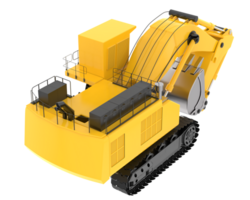 Excavator isolated on background. 3d rendering - illustration png