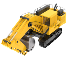 Excavator isolated on background. 3d rendering - illustration png