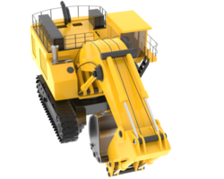 Excavator isolated on background. 3d rendering - illustration png