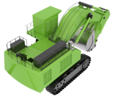Excavator isolated on background. 3d rendering - illustration png
