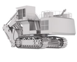 Excavator isolated on background. 3d rendering - illustration png