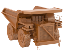 Mining truck isolated on background. 3d rendering - illustration png