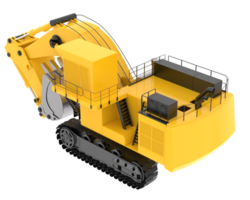 Excavator isolated on background. 3d rendering - illustration png