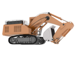 Excavator isolated on background. 3d rendering - illustration png