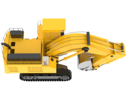 Excavator isolated on background. 3d rendering - illustration png